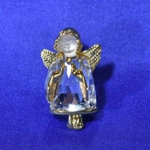 Vintage Swarovski Crystal Angel pin brooch retired